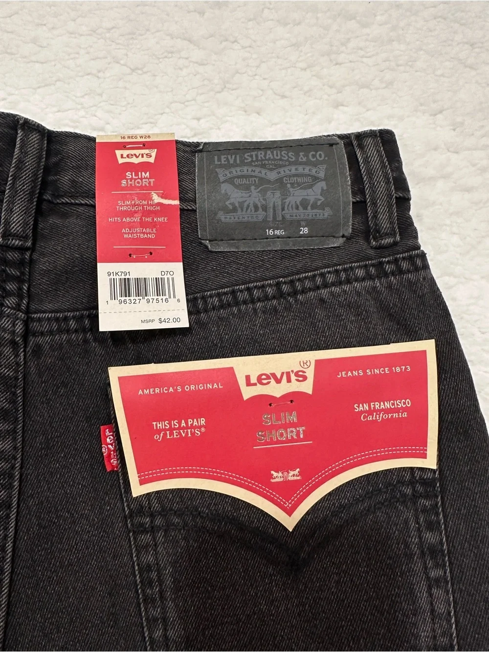Boy’s Levi's Black Jean Shorts